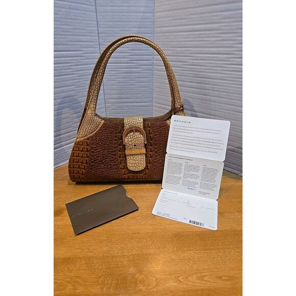 Brahmin Handbags Sophie Honey Tricolor Fairhaven, MA Handcrafted Italian Leather - Picture 2 of 16